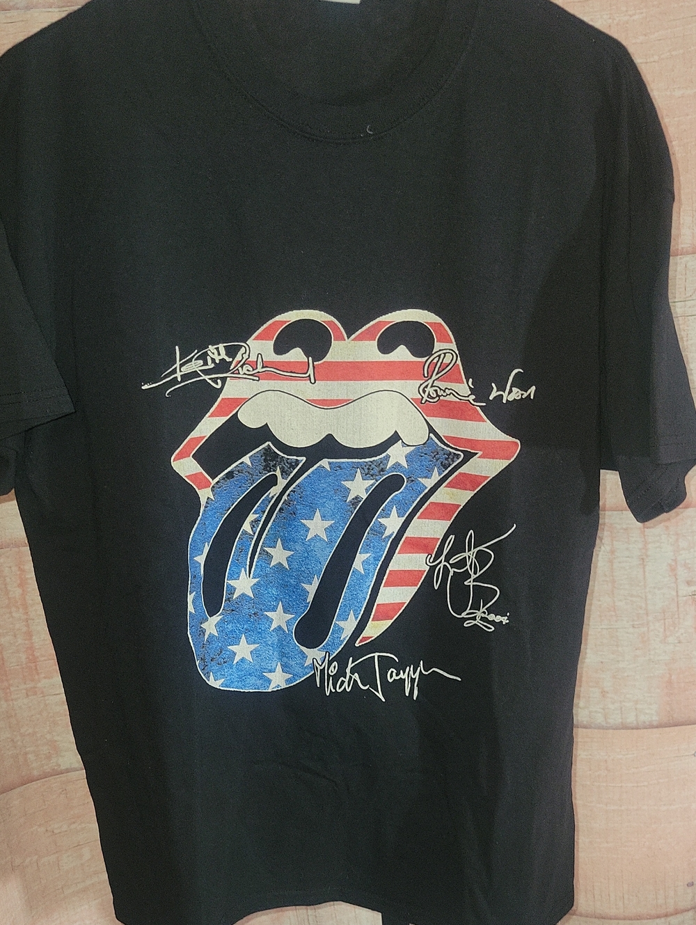The Rolling Stones Autograph PRINT Graphic Tshirt